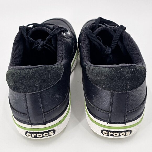 Crocs Men's 11 Hank Haney Black Leather Suede Athletic Spikeless Golf Shoes - Picture 4 of 10